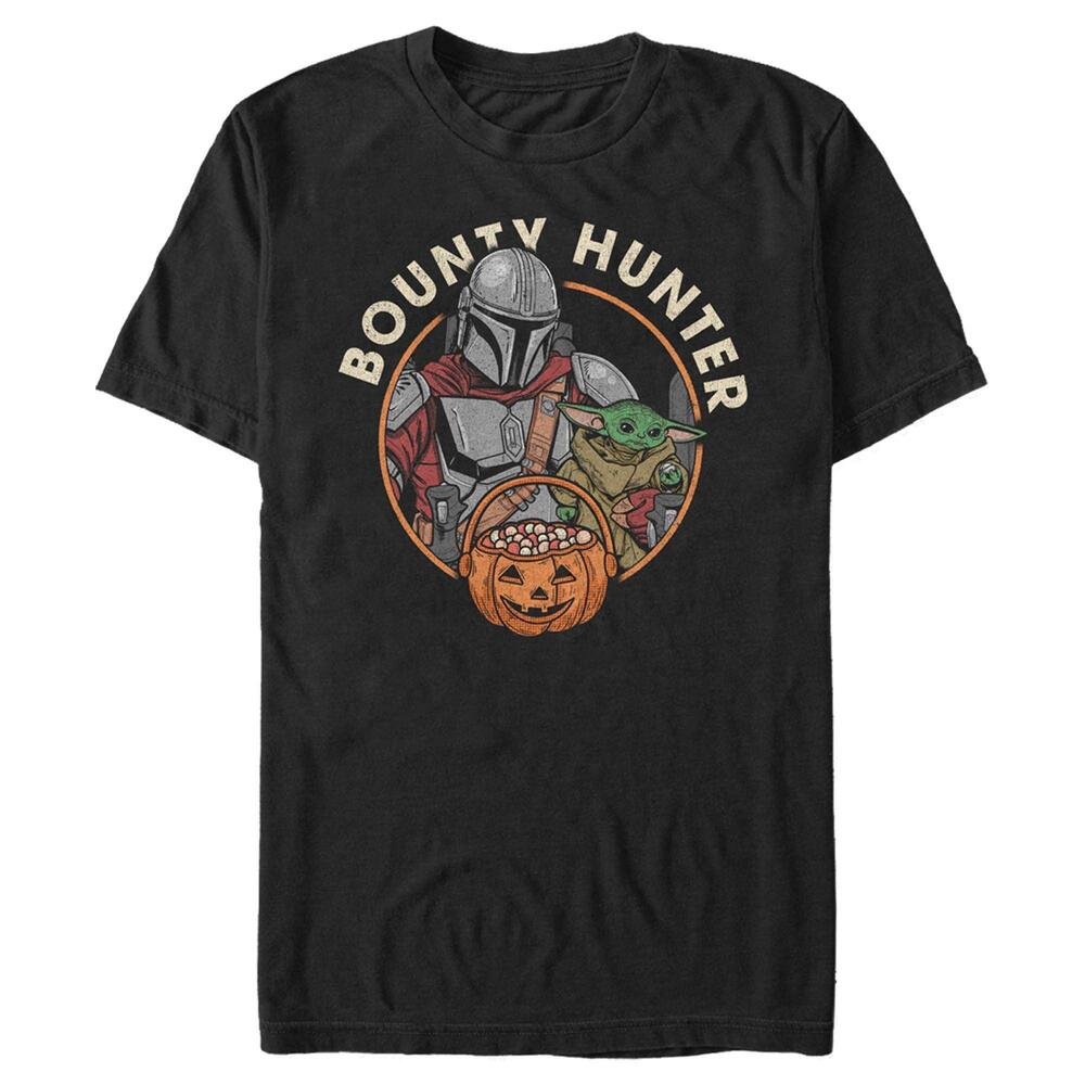 Mens Star Wars The Mandalorian Halloween Candy Bounty Hunter Tshirt